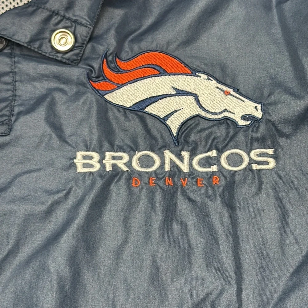 Vintage Denver Broncos Starter Jacket men’s size XL blue orange short sleeve